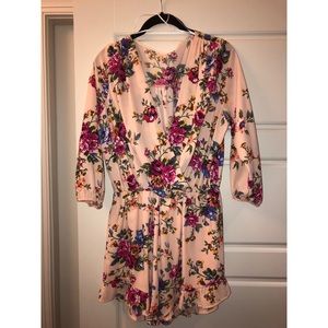 Pink Floral Romper